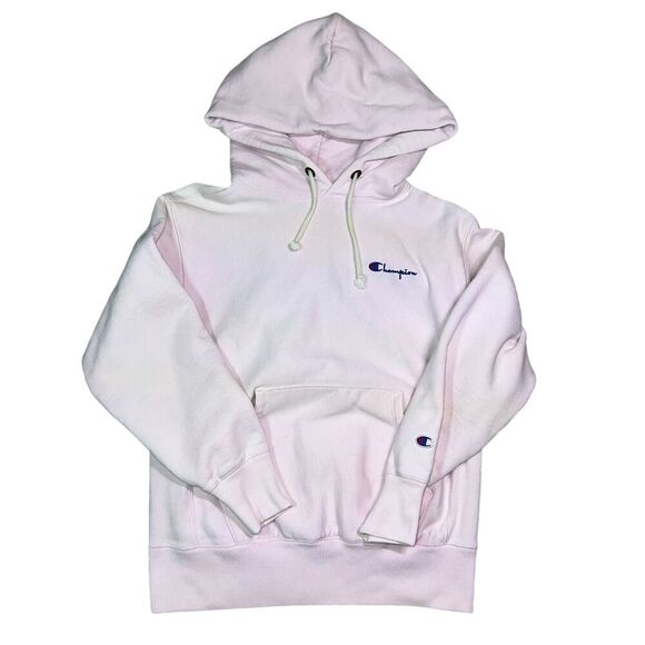Vtg Champion Reverse Weave Warmup Hoodie Size M Pink Athletic Pullover Hoodie - Picture 1 of 7
